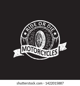 vintage badges of motorcycles and  garage