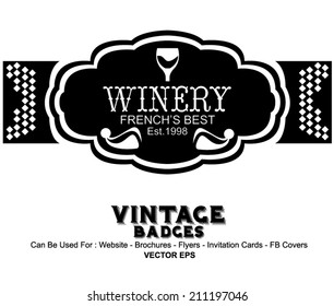 Vintage Badges Restaurant Label