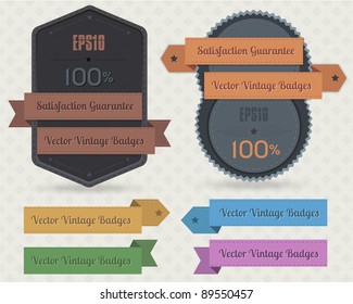 vintage badges vector design