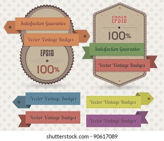 vintage badges vector design