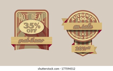 Vintage Badges Vector Set