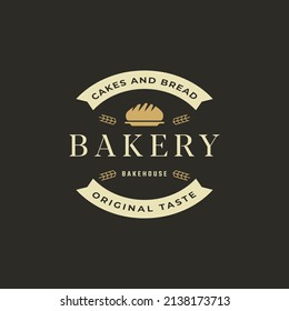 Vintage Bakery Badge Label Retro Symbol Stock Vector (Royalty Free ...