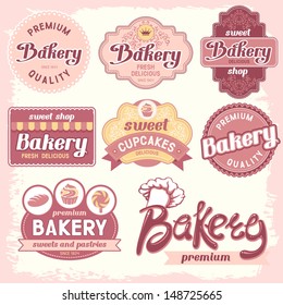 Vintage Bakery Badges And Labels 