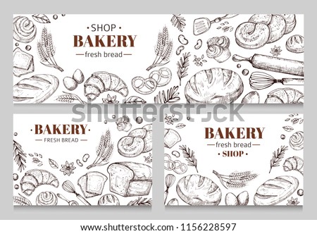 Similar – Image, Stock Photo bread in snack shop and person working