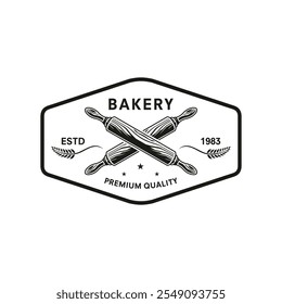 vintage bakery emblem logo design