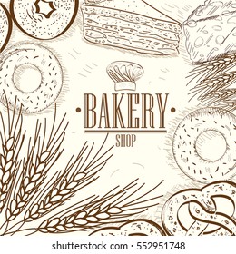 Vintage bakery graphic design, Vector illustration