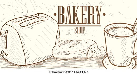 Vintage bakery graphic design, Vector illustration