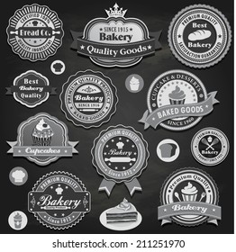 Vintage Bakery label set design