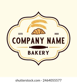 vintage bakery logo design. quinoa, and bread, perfect for bakery, label or bread making production.