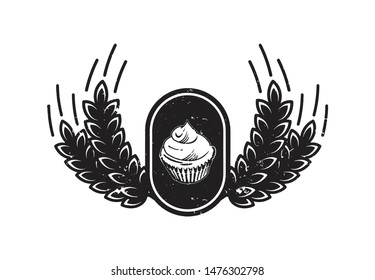 Vintage Bakery Logo Design, Vector Illustration