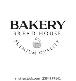 vintage bakery logo emblem, badge, label. vector illustration. handmade