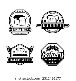 vintage bakery logo template design collection