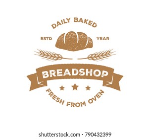 vintage bakery pastry logo design set
