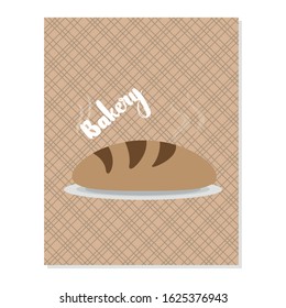 Vintage bakery poster with a bread- Vector