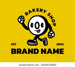 Vintage bakery shop character free vector