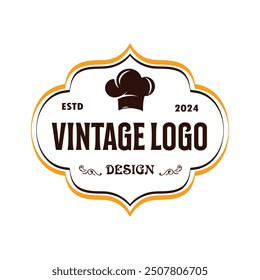 Vintage bakery shop logo design with Homemade Badge Template. shop label, badge, emblem, cream, chef, hat, premium bread making production.