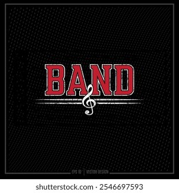 Vintage Band, Band, Band Emblem, Treble Clef, Music, Musical Notes, Marching Band, Teacher, Conductor