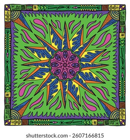 vintage bandana hand drawn surf 90s