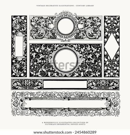 Vintage Banner and Label Designs in Vector - Decorative Clipart for Invitations and Design Projects	