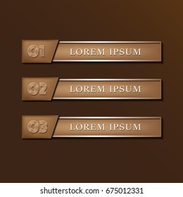 vintage banner list vector template