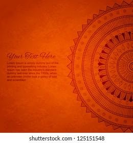 Vintage banner with ornaments. Vector mandala.