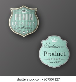 Vintage banner. Retro Design sticker Elements. Useful old paper labels. 