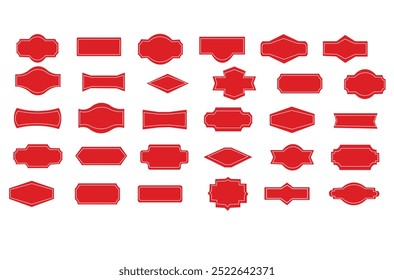 Vintage banner set. Vintage frames collection. Blank label, badge. Vector