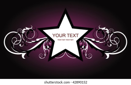 vintage banner with star