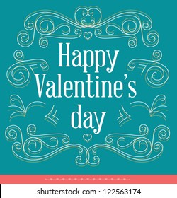 Vintage banner, Vector love element.