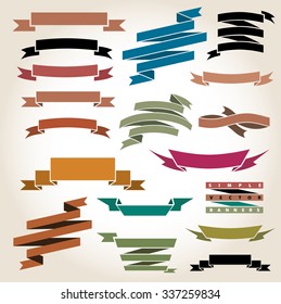 Vintage banners set vector illustration.