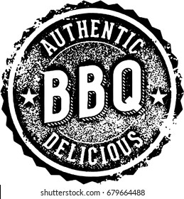 Vintage Barbecue BBQ Menu Design Stamp