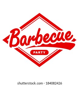 Vintage barbecue label design.