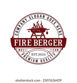 Vintage Barbecue logo premium badge templates. hand down logo, label, emblem, steak house, BBQ, restaurant-menu, restaurant, grill, meat shop. Vector retro vintage illustration.