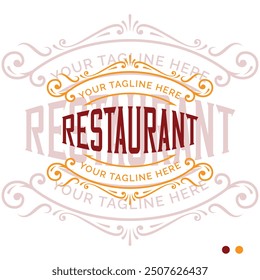 Vintage Barbecue logo premium badge templates. hand down logo, label, emblem, steak house, BBQ, restaurant-menu, restaurant, grill, meat shop. Vector retro vintage illustration.