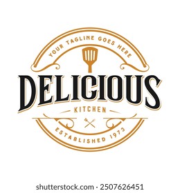 Vintage Barbecue logo premium badge templates. hand down logo, label, emblem, steak house, BBQ, restaurant-menu, restaurant, grill, meat shop. Vector retro vintage illustration.