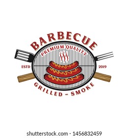 Vintage barbecue logo for restaurant