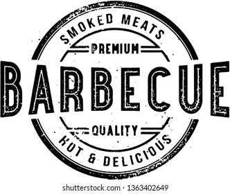 Vintage Barbecue Meats Restaurant Sign