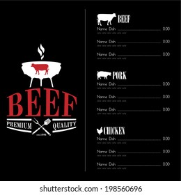 Vintage Barbecue Menu