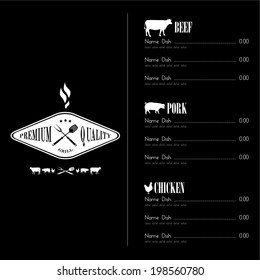 Vintage Barbecue Menu