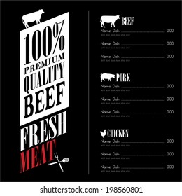 Vintage Barbecue Menu
