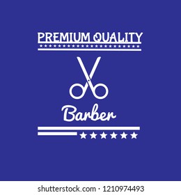 vintage barber emblem, label, badge, logo, icon.