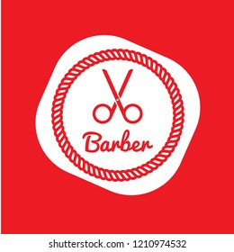 vintage barber emblem, label, badge, logo, icon.