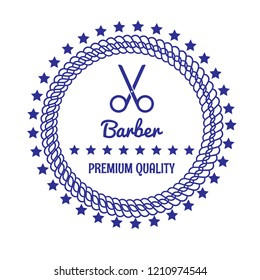 vintage barber emblem, label, badge, logo, icon.
