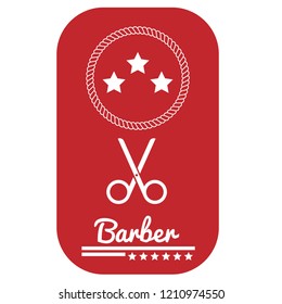 vintage barber emblem, label, badge, logo, icon.