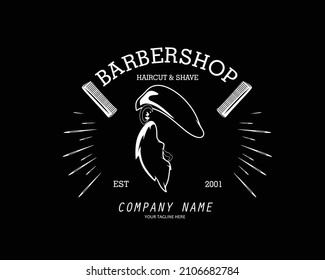 Vintage Barber Logo Vector Templates