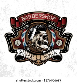 vintage barber shop logo 