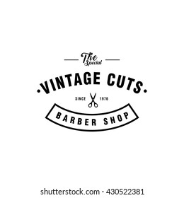 vintage barber shop logo