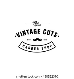 vintage barber shop logo