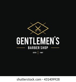 Vintage Barber Shop Logo