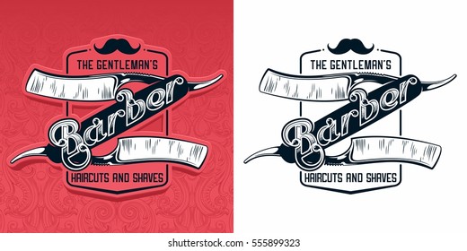 Vintage barber shop logo